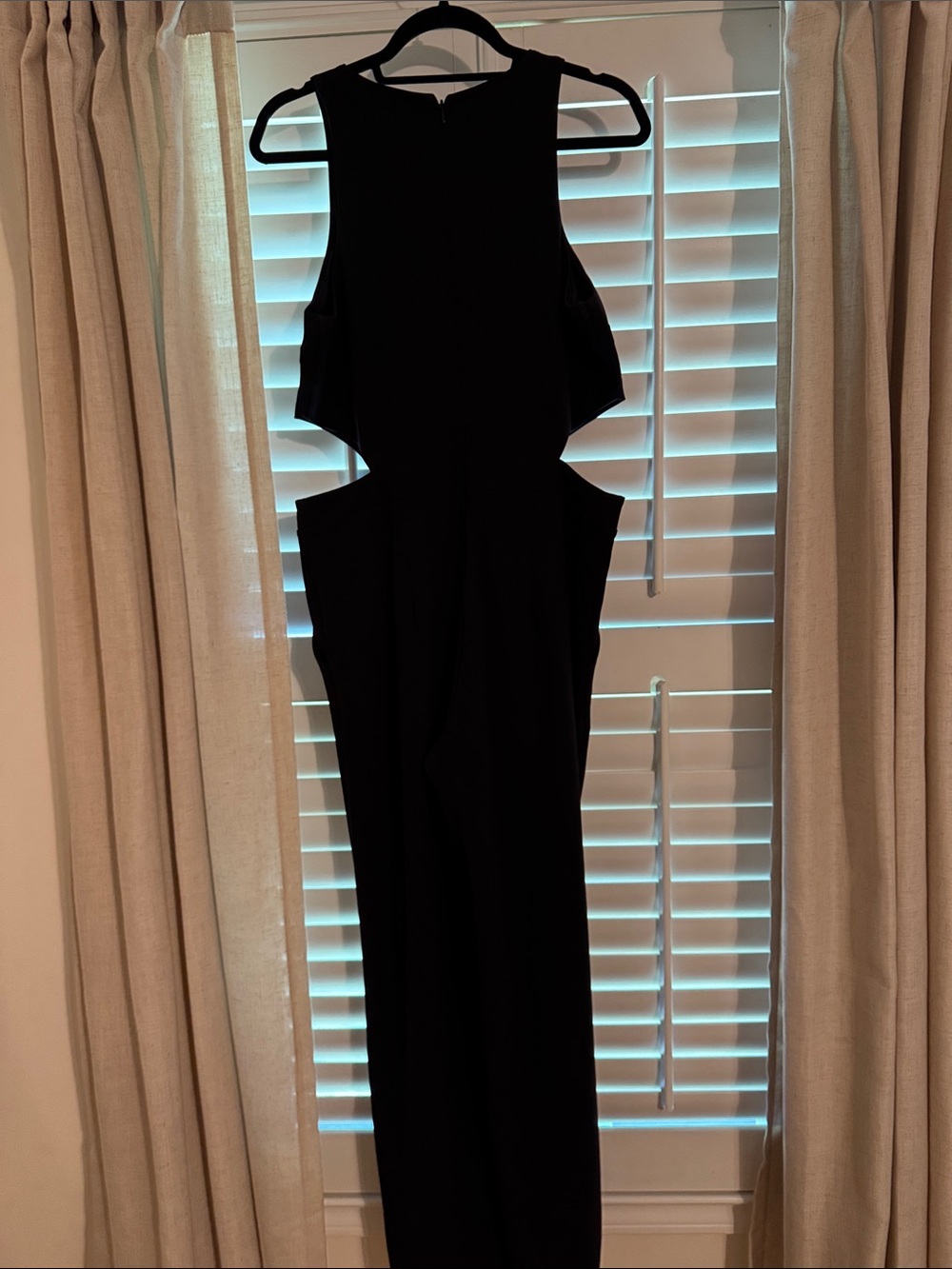Express Black Cutout Wide-Leg Jumpsuit - Picture 3 of 5